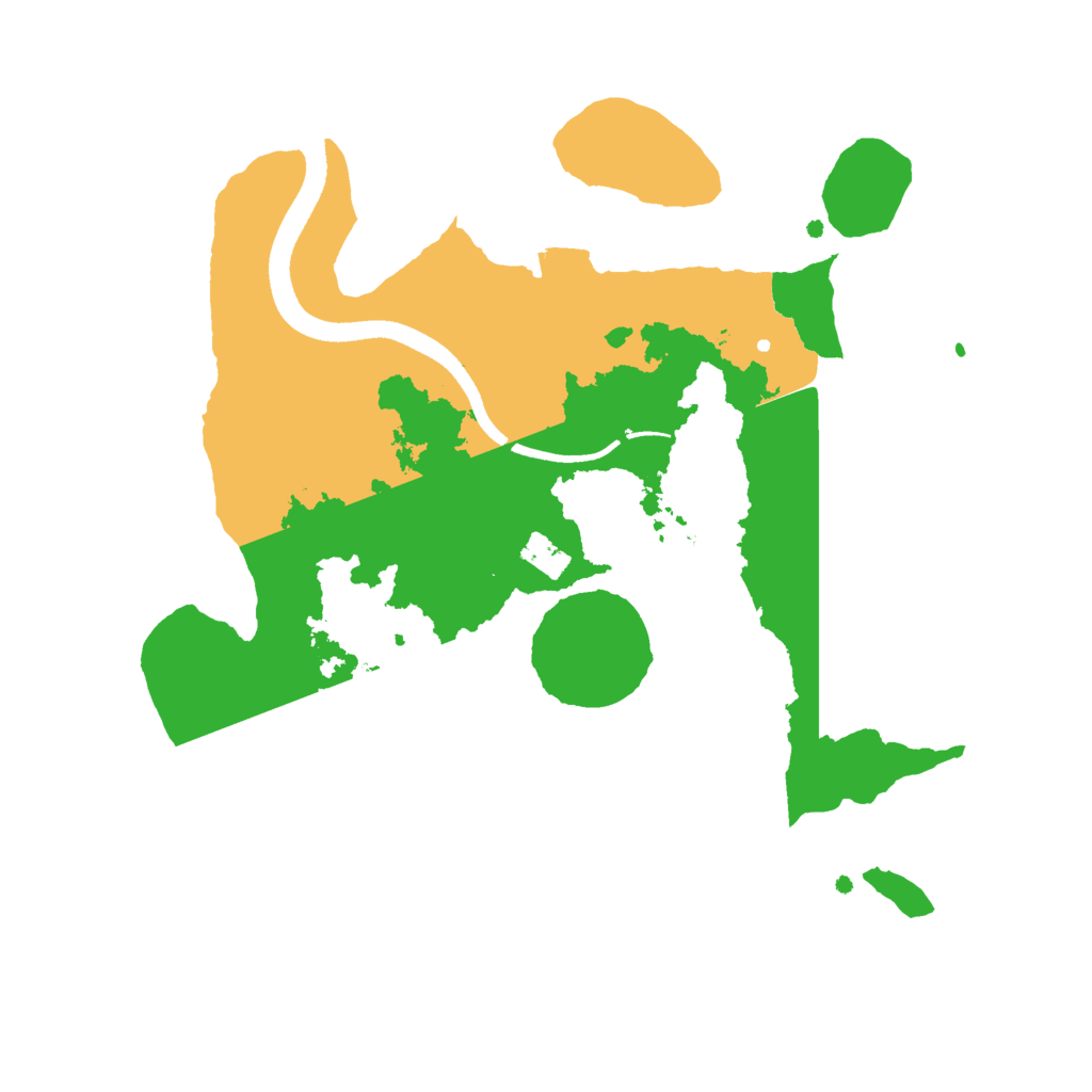 Biome Rust Map: Procedural Map, Size: 2500, Seed: 90206