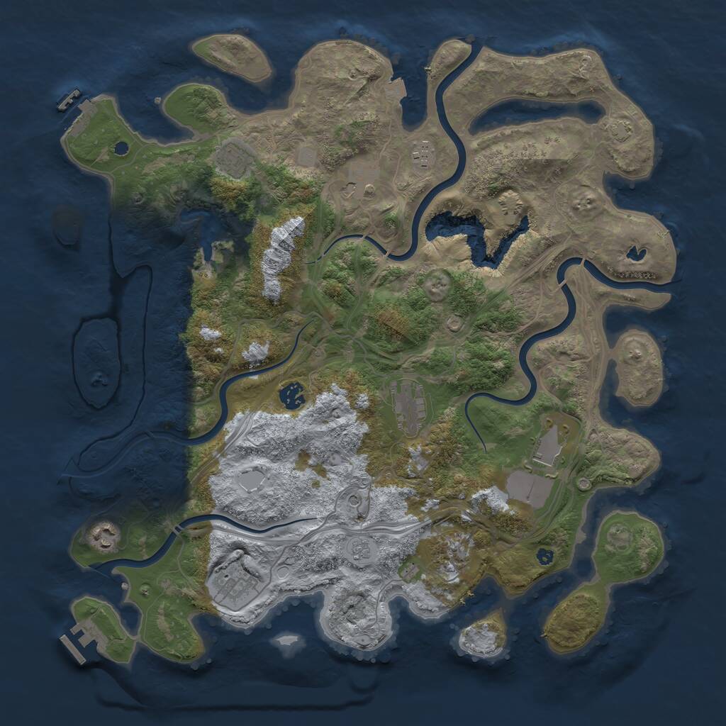 Rust Map: Procedural Map, Size: 4250, Seed: 1339812462, 15 Monuments
