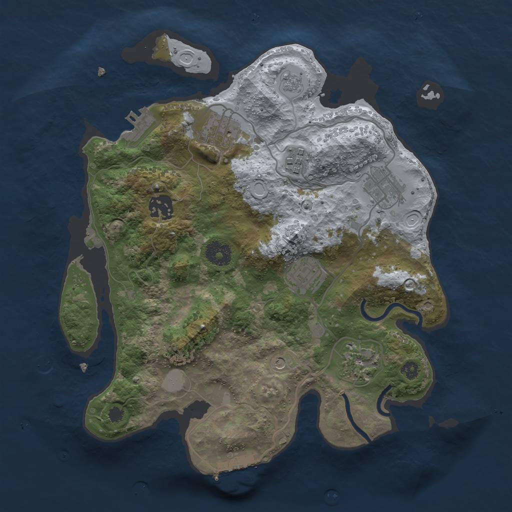 Rust Map: Procedural Map, Size: 3000, Seed: 826994052, 15 Monuments