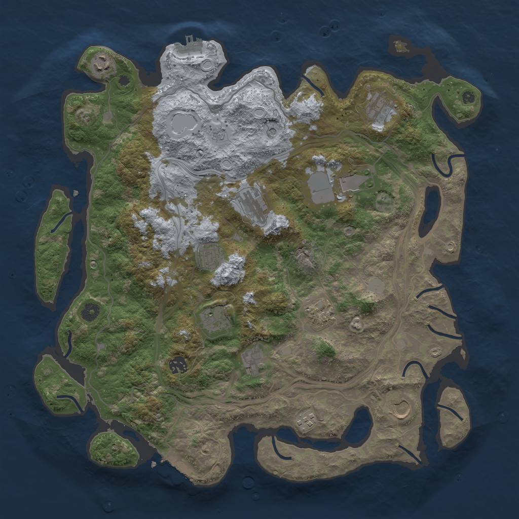 Rust Map: Procedural Map, Size: 4250, Seed: 1522150596, 20 Monuments