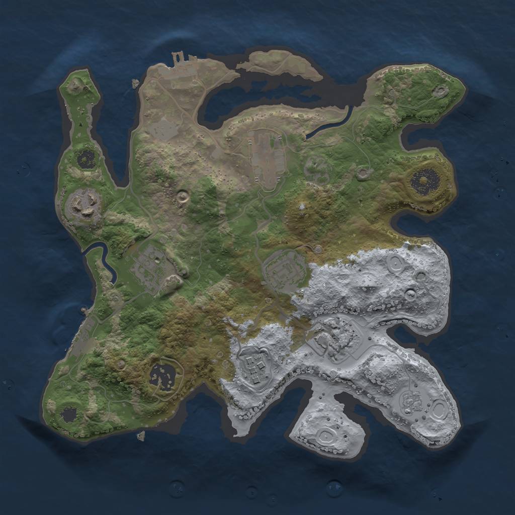 Rust Map: Procedural Map, Size: 2800, Seed: 2900, 15 Monuments