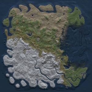 Thumbnail Rust Map: Procedural Map, Size: 6000, Seed: 35000, 17 Monuments