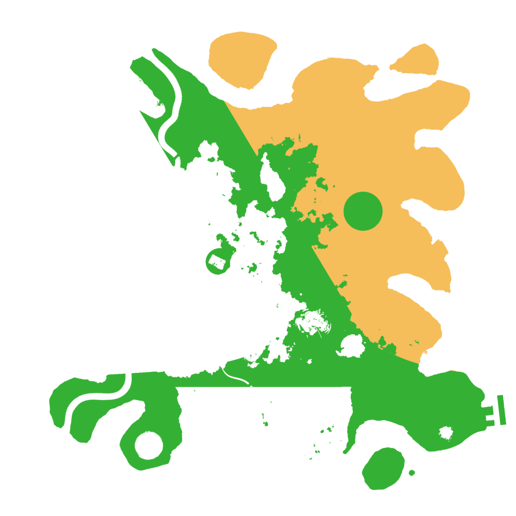 Biome Rust Map: Procedural Map, Size: 3500, Seed: 13499466