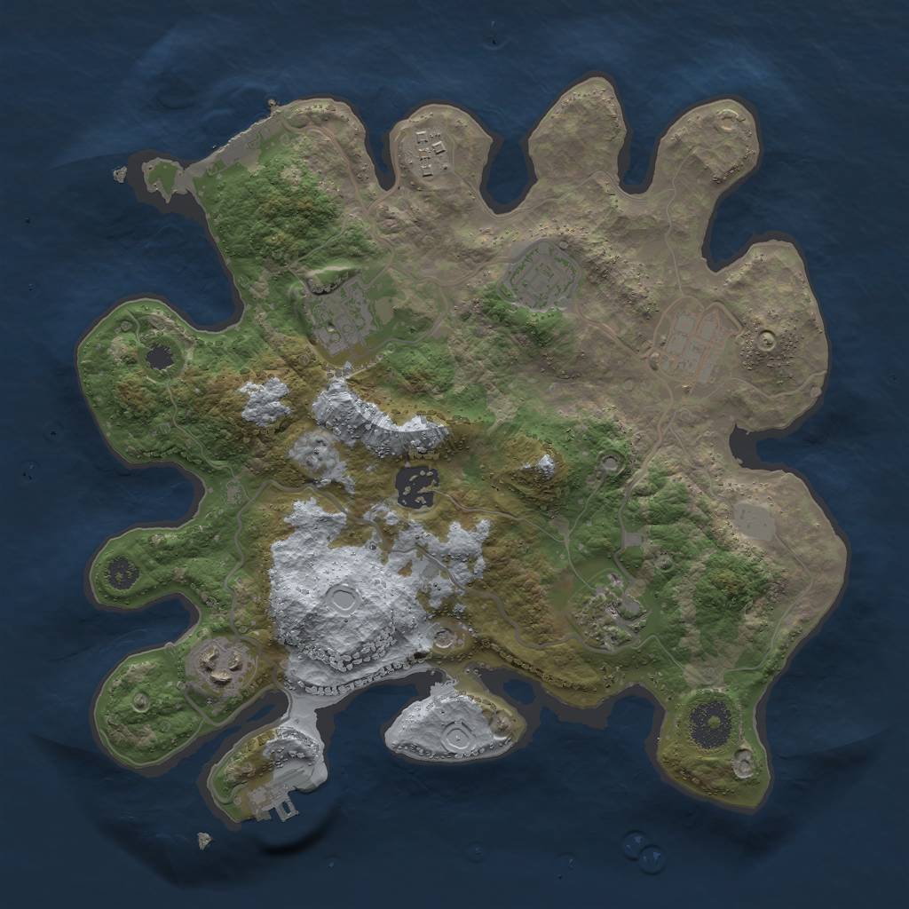 Rust Map: Procedural Map, Size: 3000, Seed: 17149982, 15 Monuments