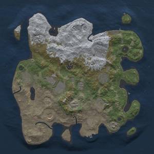 Thumbnail Rust Map: Procedural Map, Size: 3500, Seed: 1031825200, 17 Monuments