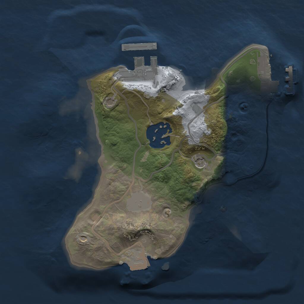 Rust Map: Procedural Map, Size: 1750, Seed: 1389467128, 5 Monuments