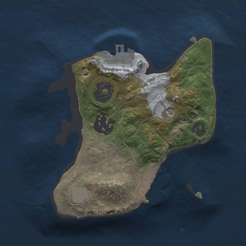 Rust Map: Procedural Map, Size: 1750, Seed: 1389467128, 9 Monuments
