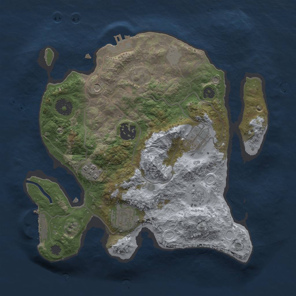 Rust Map: Procedural Map, Size: 2600, Seed: 4401762, 11 Monuments