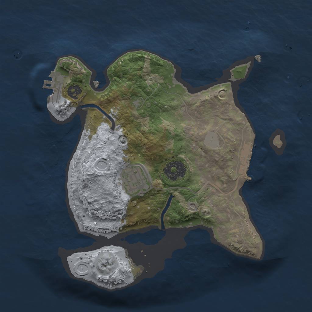 Rust Map: Procedural Map, Size: 2250, Seed: 1773975906, 6 Monuments