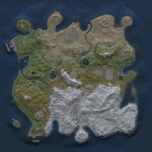 Thumbnail Rust Map: Procedural Map, Size: 3550, Seed: 50000, 13 Monuments