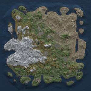 Thumbnail Rust Map: Procedural Map, Size: 4500, Seed: 1418393601, 17 Monuments