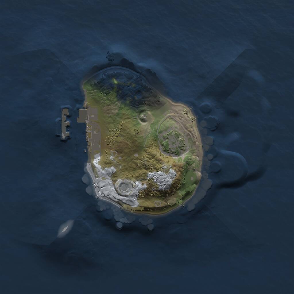 Rust Map: Procedural Map, Size: 1500, Seed: 393054361, 3 Monuments