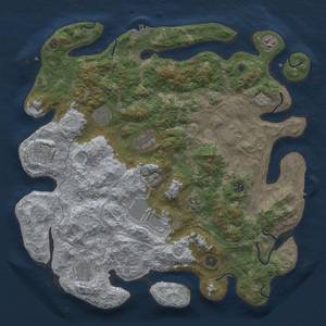 Thumbnail Rust Map: Procedural Map, Size: 4250, Seed: 120669378, 19 Monuments