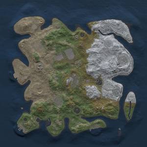 Thumbnail Rust Map: Procedural Map, Size: 3500, Seed: 494644926, 17 Monuments