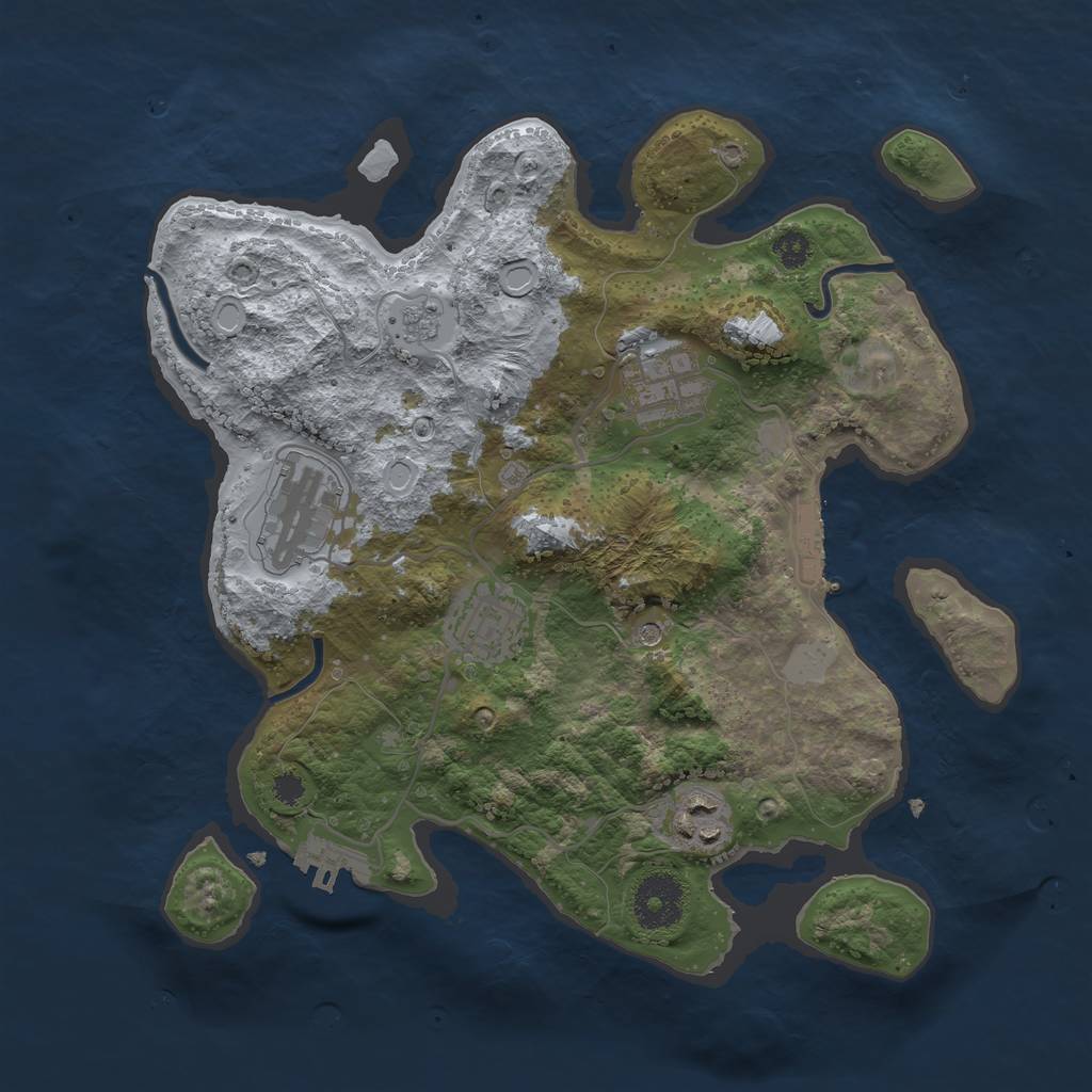 Rust Map: Procedural Map, Size: 3100, Seed: 234234, 11 Monuments
