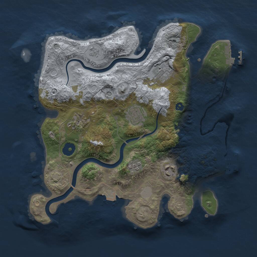 Rust Map: Procedural Map, Size: 3000, Seed: 78384826, 11 Monuments
