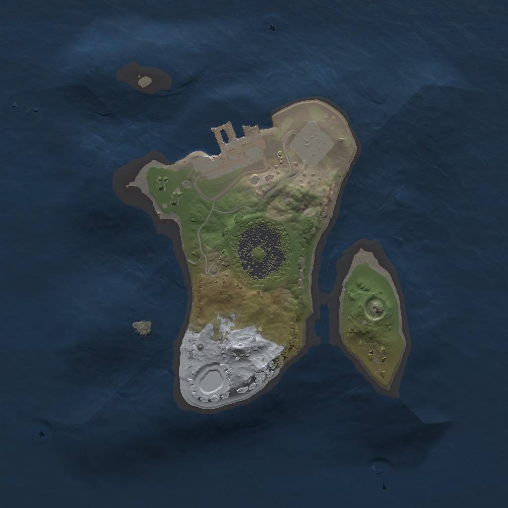 Rust Map: Procedural Map, Size: 1500, Seed: 1194149711, 5 Monuments