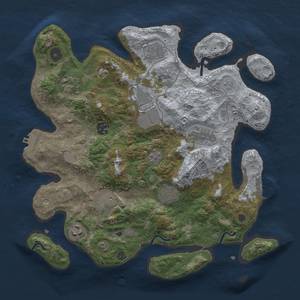 Thumbnail Rust Map: Procedural Map, Size: 3500, Seed: 39282360, 16 Monuments