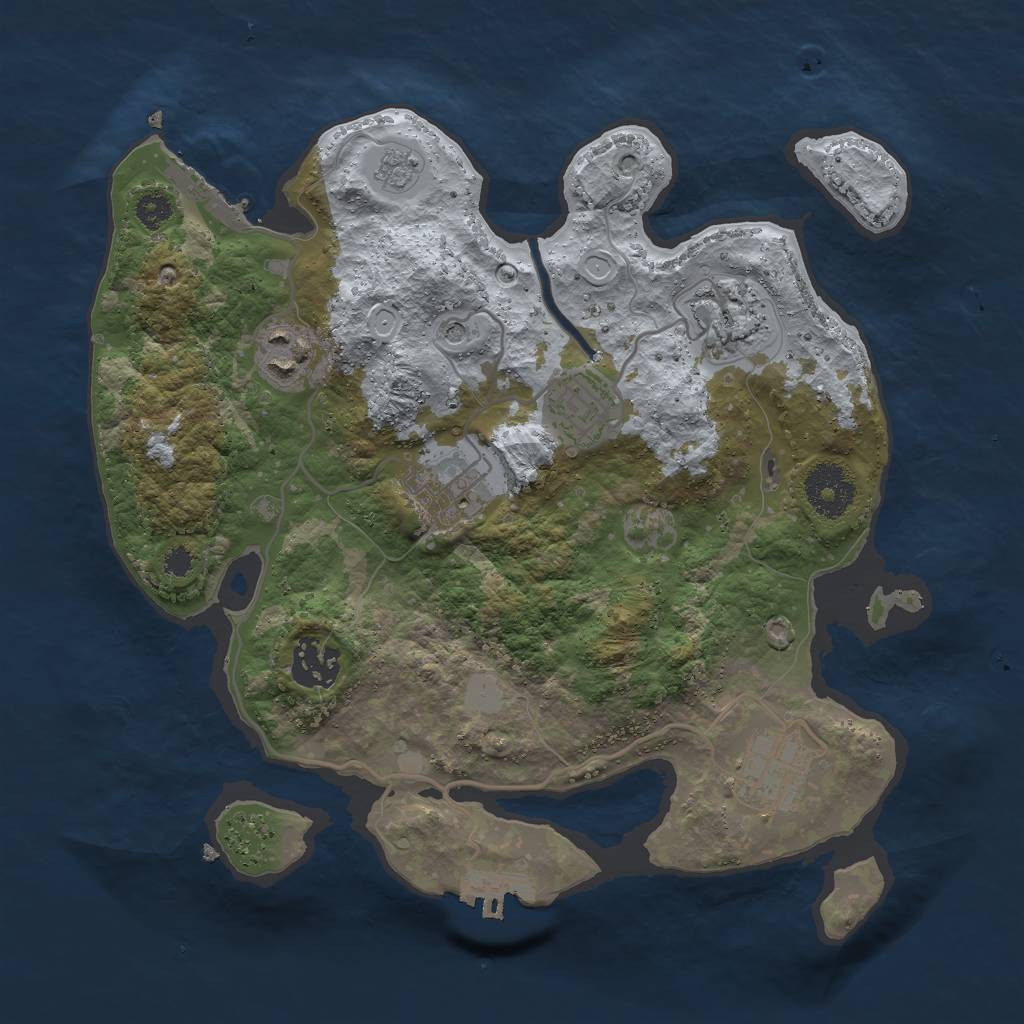 Rust Map: Procedural Map, Size: 3000, Seed: 62551718, 13 Monuments