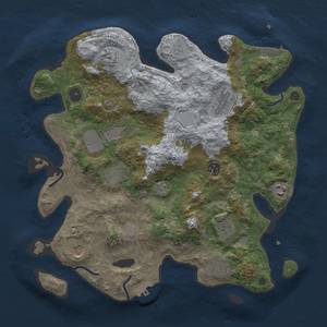 Thumbnail Rust Map: Procedural Map, Size: 3750, Seed: 2142786029, 19 Monuments