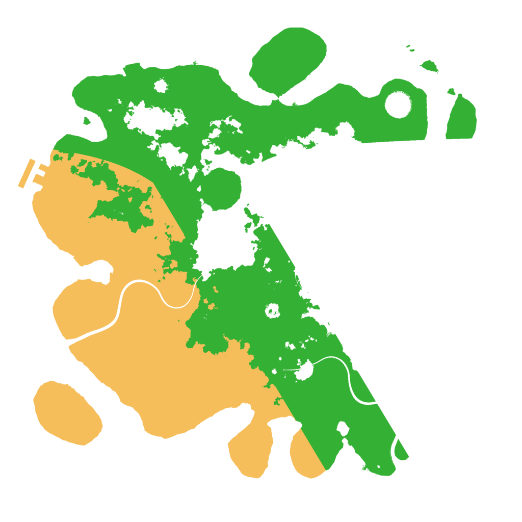Biome Rust Map: Procedural Map, Size: 3500, Seed: 97041405