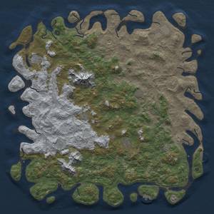 Thumbnail Rust Map: Procedural Map, Size: 6000, Seed: 61829421, 20 Monuments