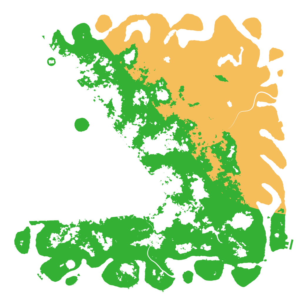 Biome Rust Map: Procedural Map, Size: 6000, Seed: 61829421