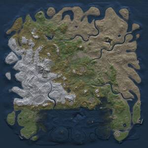 Thumbnail Rust Map: Procedural Map, Size: 6000, Seed: 61829421, 17 Monuments