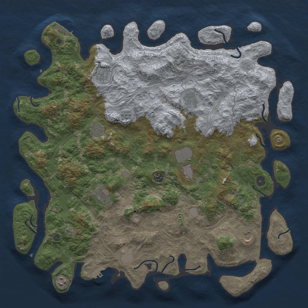 Rust Map: Procedural Map, Size: 4750, Seed: 18223, 19 Monuments