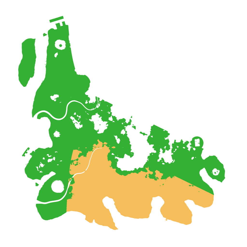 Biome Rust Map: Procedural Map, Size: 3500, Seed: 27848284