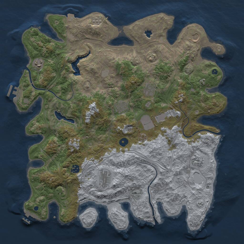 Rust Map: Procedural Map, Size: 4250, Seed: 1022989065, 15 Monuments