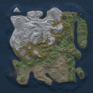 Thumbnail Rust Map: Procedural Map, Size: 3750, Seed: 1285758257, 19 Monuments