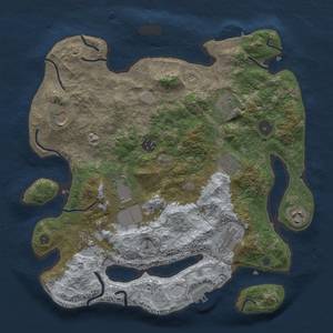 Thumbnail Rust Map: Procedural Map, Size: 3500, Seed: 1258169979, 18 Monuments