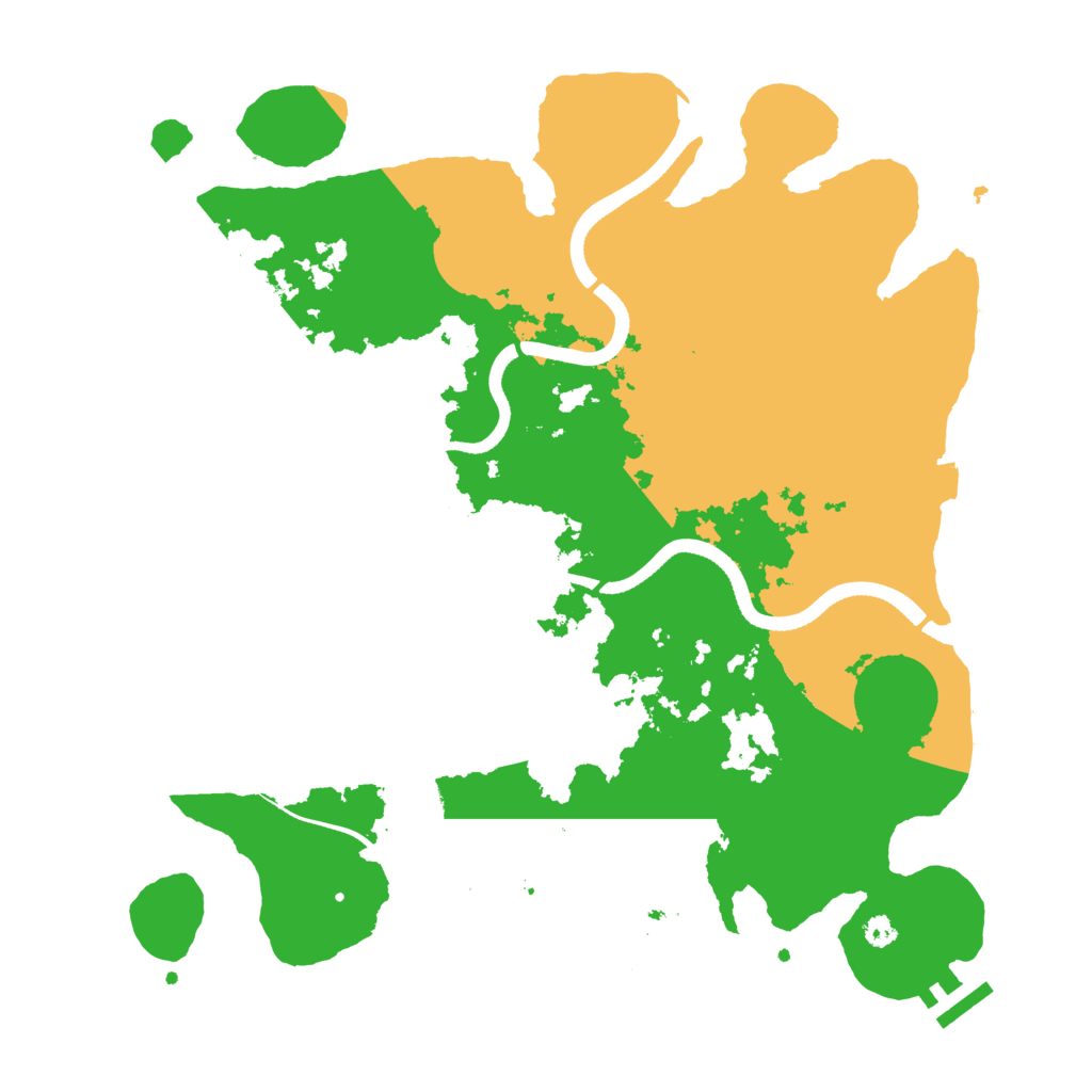 Biome Rust Map: Procedural Map, Size: 3500, Seed: 891042677
