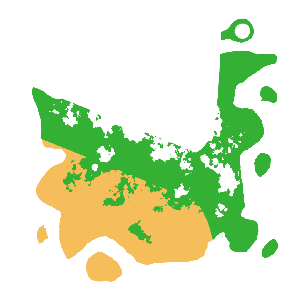 Biome Rust Map: Barren, Size: 3500, Seed: 314151