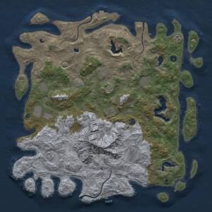 Thumbnail Rust Map: Procedural Map, Size: 5000, Seed: 2049546514, 15 Monuments