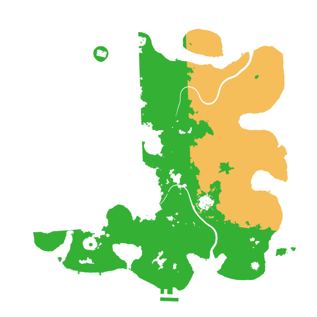 Biome Rust Map: Procedural Map, Size: 3500, Seed: 52342482