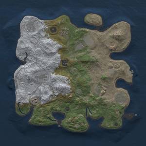 Thumbnail Rust Map: Procedural Map, Size: 3500, Seed: 52342482, 17 Monuments