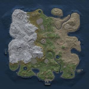 Thumbnail Rust Map: Procedural Map, Size: 3500, Seed: 52342482, 14 Monuments