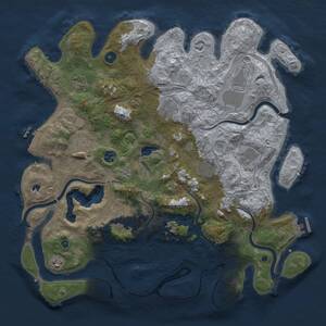 Thumbnail Rust Map: Procedural Map, Size: 4300, Seed: 1813475, 16 Monuments