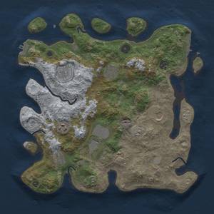 Thumbnail Rust Map: Procedural Map, Size: 3500, Seed: 20230105, 18 Monuments