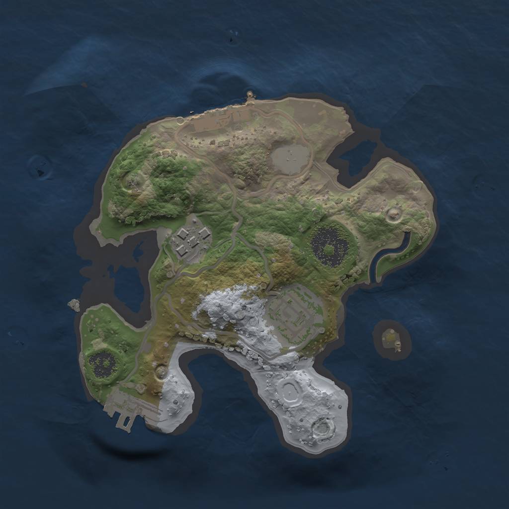 Rust Map: Procedural Map, Size: 2000, Seed: 49913451, 7 Monuments