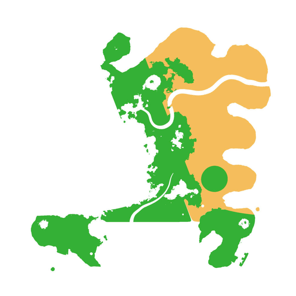 Biome Rust Map: Procedural Map, Size: 3000, Seed: 52198
