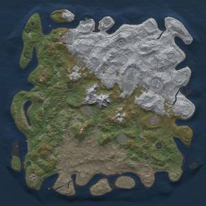 Thumbnail Rust Map: Procedural Map, Size: 5000, Seed: 834691702, 20 Monuments