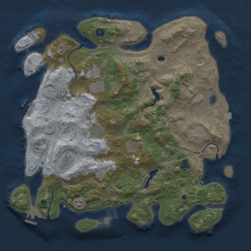 Rust Map: Procedural Map, Size: 4250, Seed: 18700, 15 Monuments
