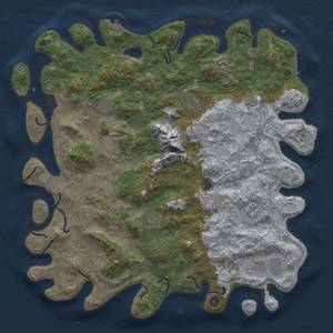 Thumbnail Rust Map: Procedural Map, Size: 5000, Seed: 73047, 20 Monuments