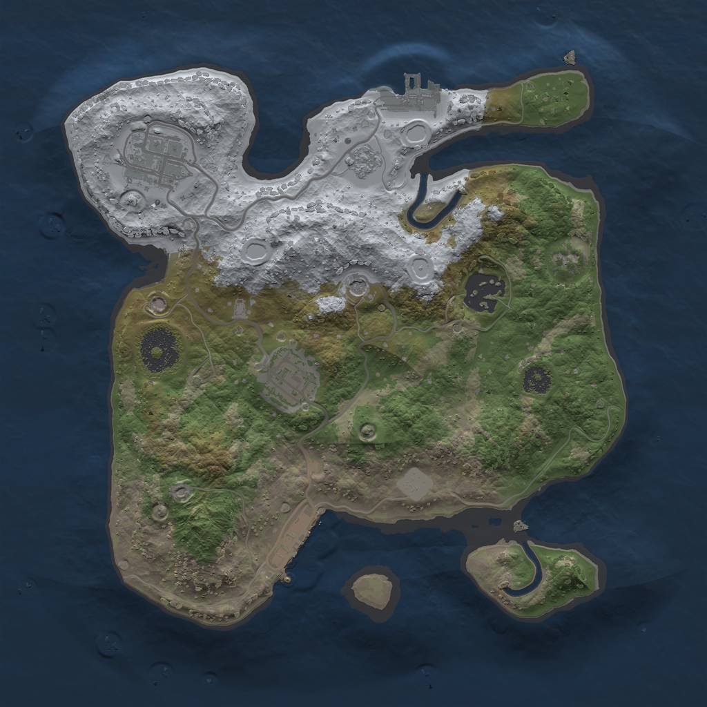 Rust Map: Procedural Map, Size: 2600, Seed: 17011991, 12 Monuments