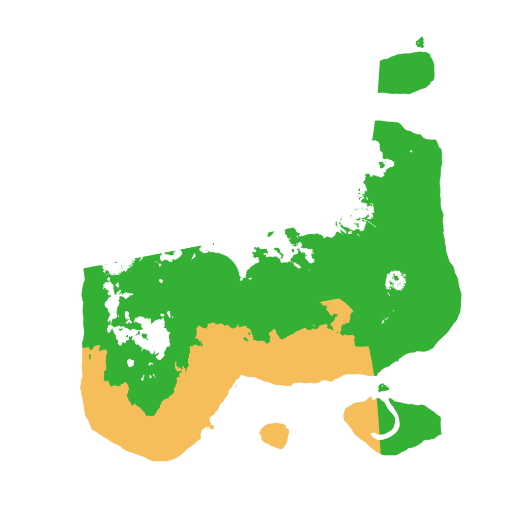 Biome Rust Map: Procedural Map, Size: 2600, Seed: 17011991