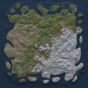 Thumbnail Rust Map: Procedural Map, Size: 5000, Seed: 631951992, 20 Monuments