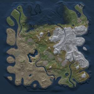 Thumbnail Rust Map: Procedural Map, Size: 4250, Seed: 2020721764, 17 Monuments